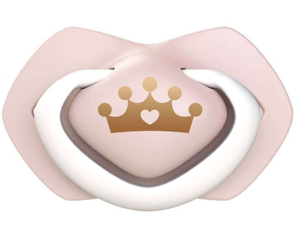 Набір пустушок CANPOL BABIES Royal Baby 0-6 міс 2 шт Pink (22/650_pin) Розмір (вік) розмір А (від 0 до 6 місяців)