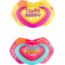 Набір пустушок CANPOL BABIES NEON LOVE 2 шт Pink (22/653_pin)