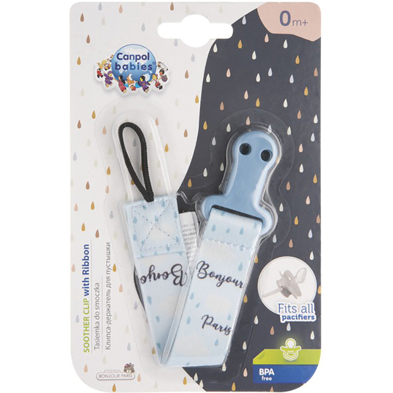 Кліпса-тримач Canpol babies Bonjour Paris Light Blue (51/026_blu) Тип кліпса-тримач