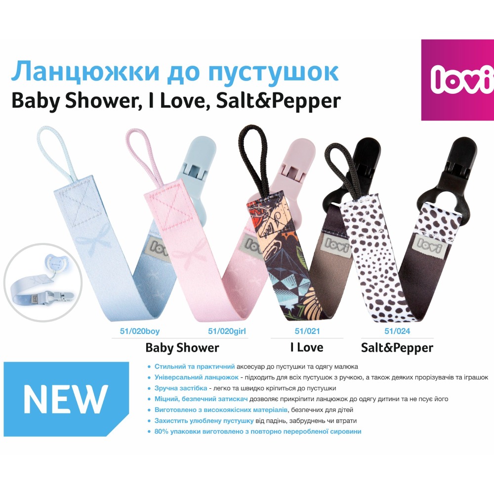 Покупка Клипса для пустышки LOVI Baby Shower boy (51/020boy)