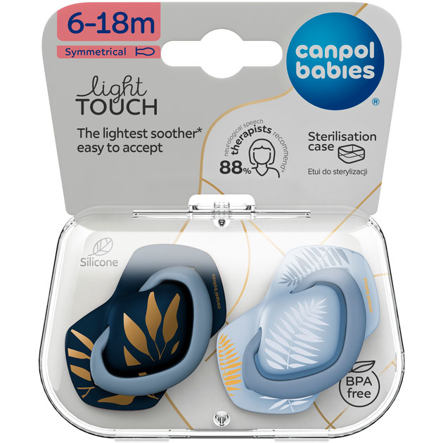 Пустышка Canpol babies Gold 6-18 месяцев Blue 2 шт (22/665_blu)