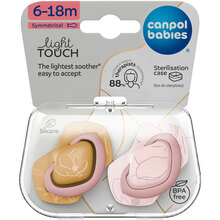 Пустушка Canpol babies Gold 6-18 місяців Pink 2 шт (22/665_pin)