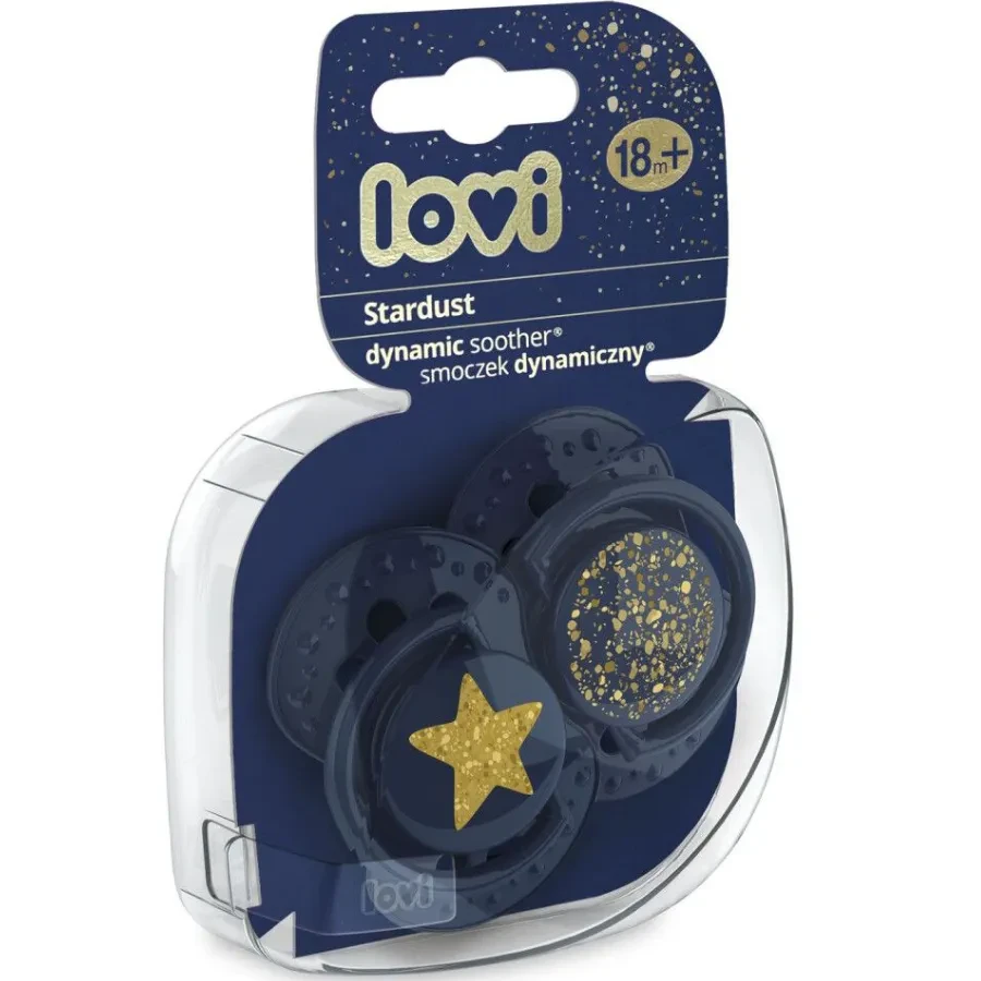 Набір пустушок LOVI 18+ м 2 шт Stardust Blue (22/895_blue) Розмір (вік) розмір С (від 18 місяців)