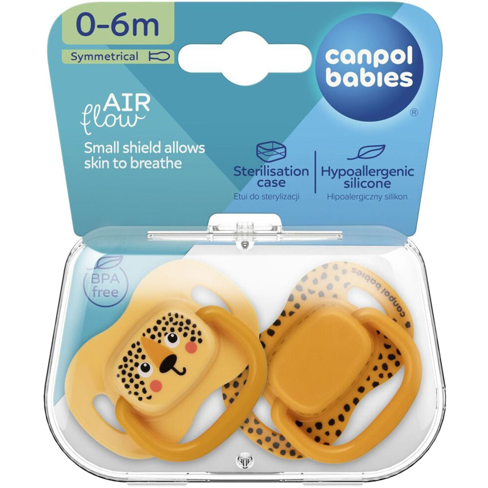 Пустышка CANPOL BABIES BabiesBoo 0-6 мес. 2 шт Orange (34/927_ora)