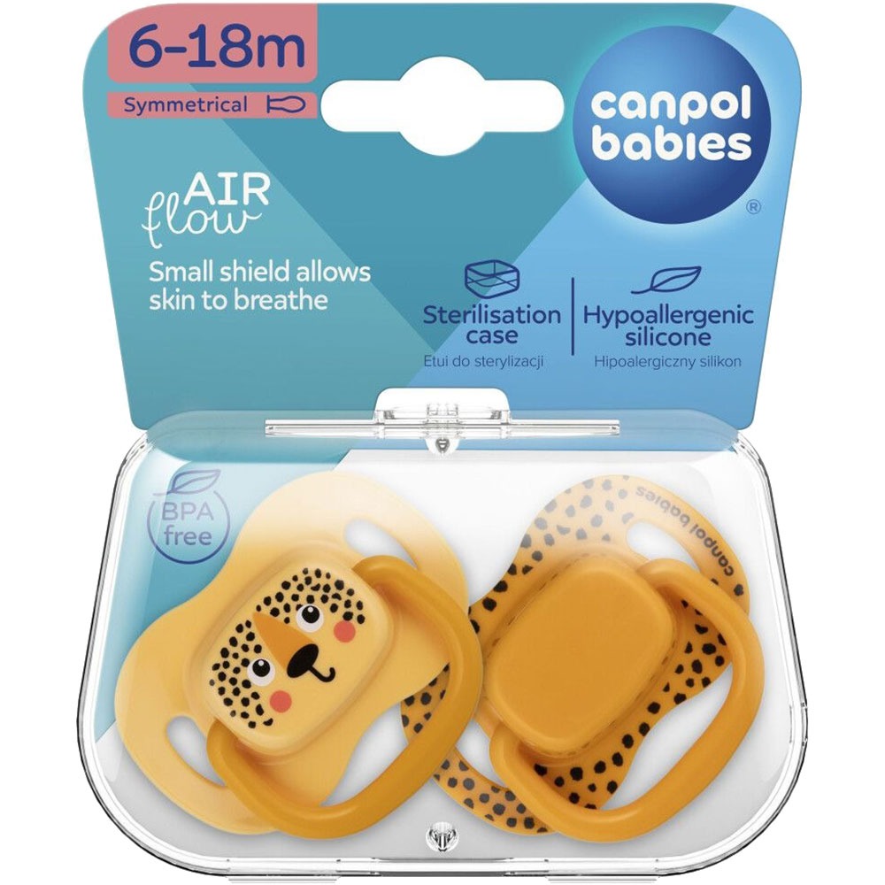 Пустушка CANPOL BABIES BabiesBoo 6-18 міс 2 шт Orange (34/928_ora)