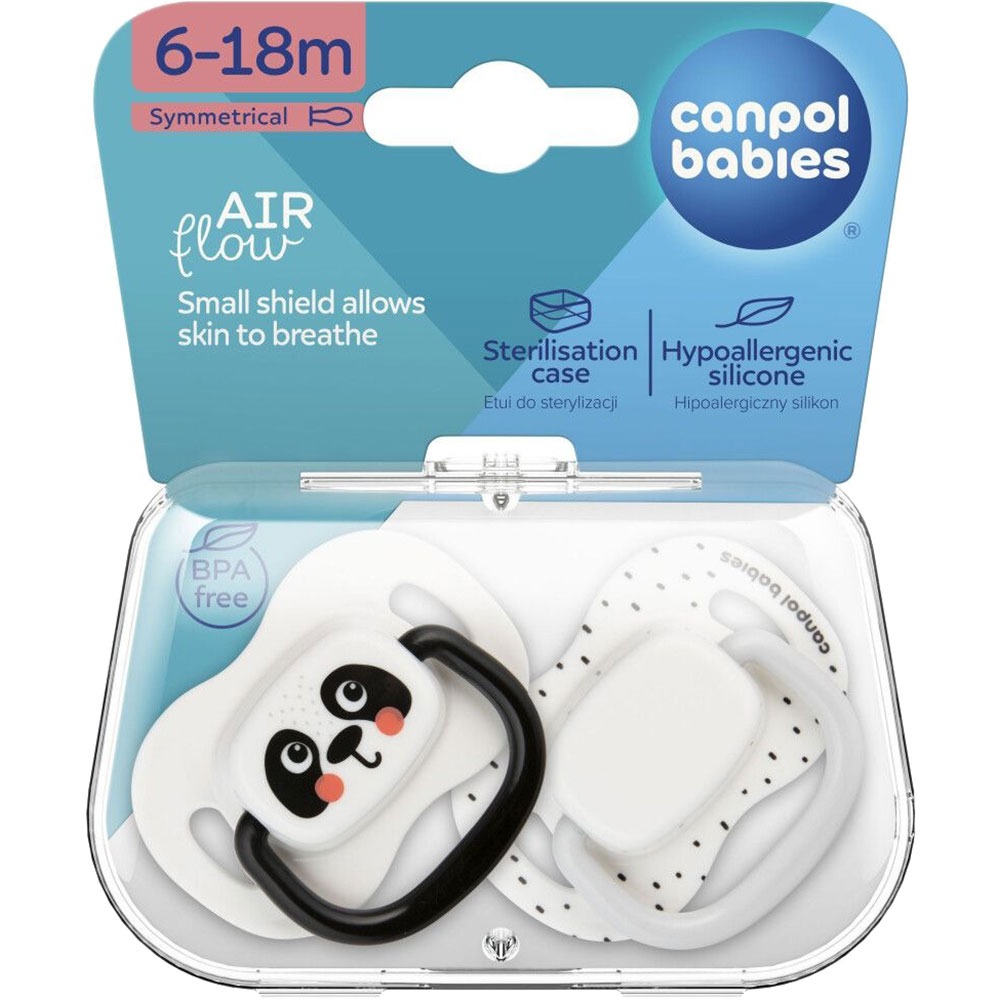 Пустышка CANPOL BABIES BabiesBoo 6-18 мес 2 шт White (34/928_whi)