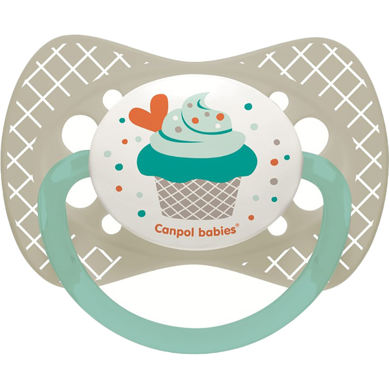 Пустышка Canpol Babies Cupcake симметричная 6-18 мес Grey (23/283_grey)