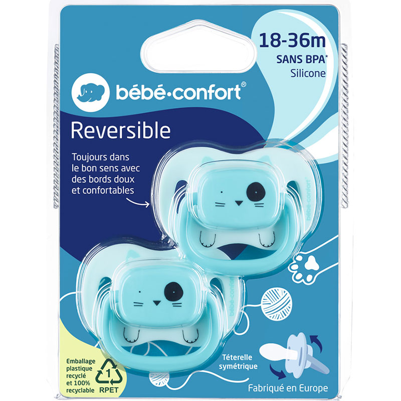 Пустушка Bebe Confort Minimalistic Animals 18-36 месяцев Blue 2 шт (3104202030) Размер (возраст) размер С (от 18 месяцев)