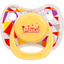 Пустышка LINDO 6-12 мес желтая (Pk009/6-12 ж)