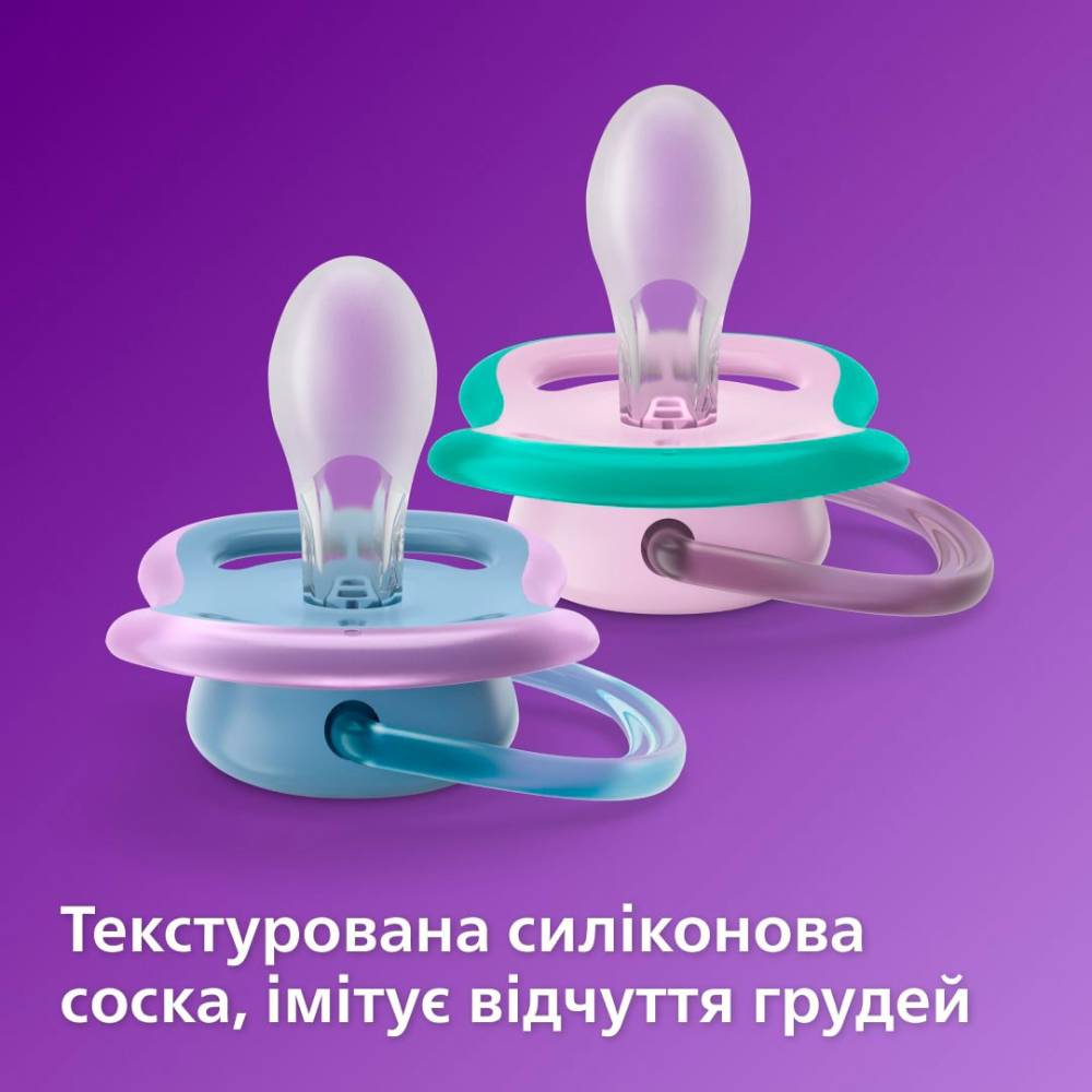 Пустышка Avent Ultra Air 6-18 мес 2 шт (SCF085/61) Тип пустышка