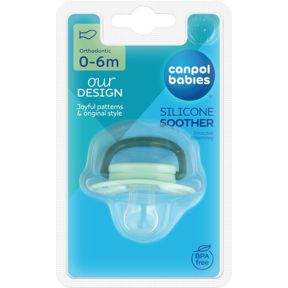 Пустышка CANPOL BABIES Toys Green (23/256_gre2) Размер (возраст) размер А (от 0 до 6 месяцев)