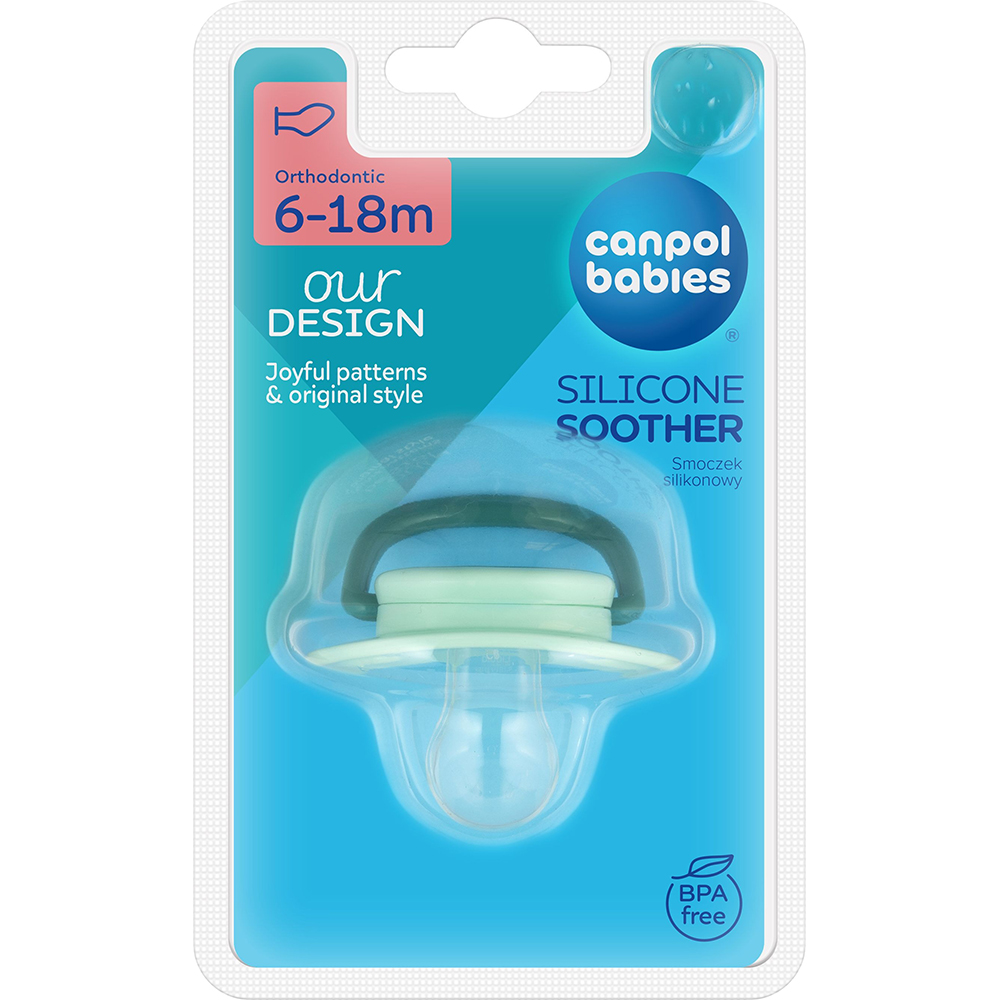 Пустышка CANPOL BABIES Toys Green (23/257_gre2) Пустышка CANPOL BABIES Toys Green (23/257_gre2) Размер (возраст) размер В (от 6 до 18 месяцев)