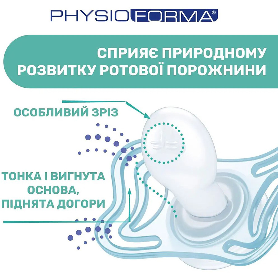 Пустышка CHICCO Physioforma Micro 0-2 мес 2 шт (75126.41) Форма анатомическая 