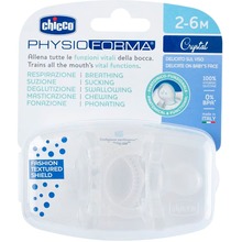 Пустышка CHICCO Physioforma Crystal 2 шт Transparent (73088.31)