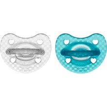 Пустышка CHICCO PhysioForma Luxe 2 шт Turquoise/Transparent (73035.32.00)