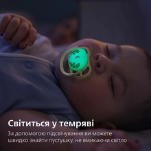 Пустышка PHILIPS AVENT Ultra Air ночная 0-6 мес. 2 шт. (SCF376/27)