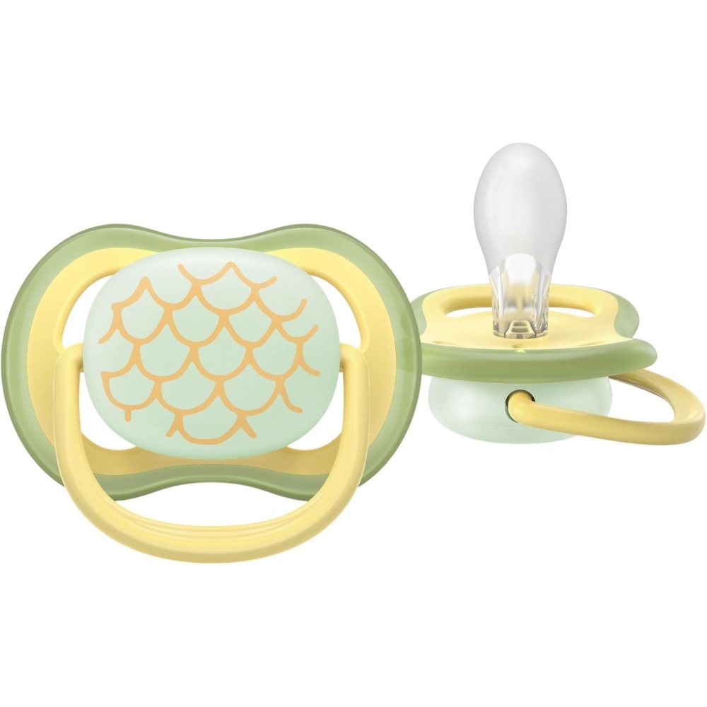 Пустышка PHILIPS AVENT Ultra Air ночная 0-6 мес. 2 шт. (SCF376/27) Размер (возраст) размер А (от 0 до 6 месяцев)