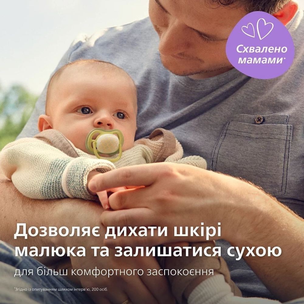 Заказать Пустышка PHILIPS AVENT Ultra Air ночная 0-6 мес. 2 шт. (SCF376/27)