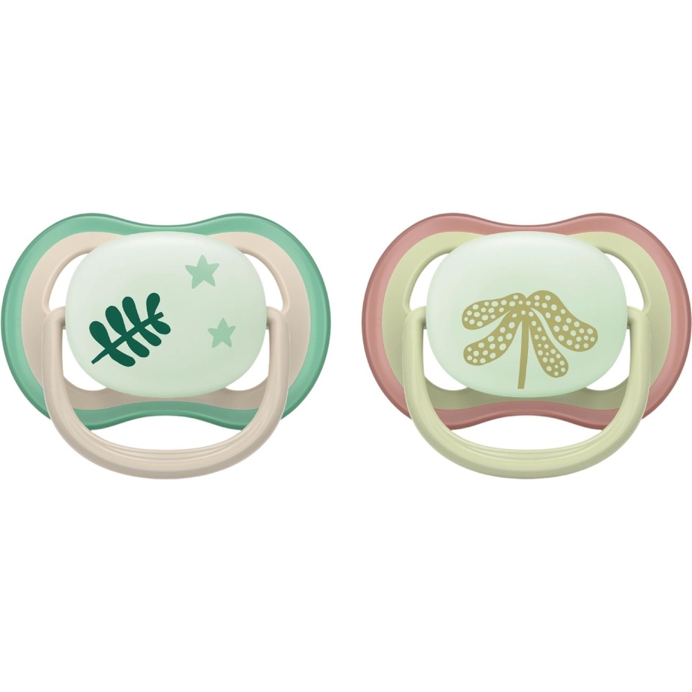Пустышка PHILIPS AVENT Ultra Air ночная 6-18 мес. 2 шт. (SCF376/31)
