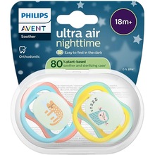 Пустышка PHILIPS AVENT Ultra Air ночная 18+ мес. 2 шт. (SCF376/32)