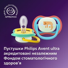 Пустышка PHILIPS AVENT Ultra Air ночная 18+ мес. 2 шт. (SCF376/32)