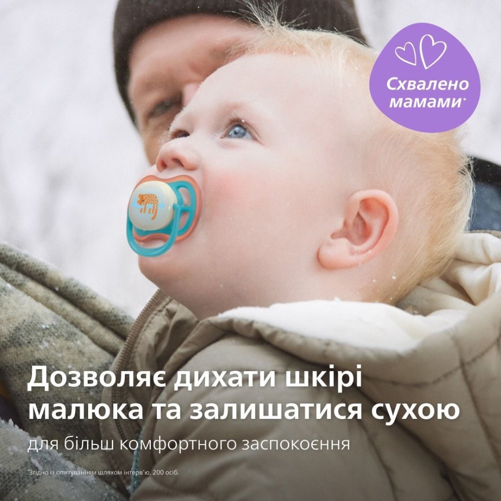 В Украине Пустышка PHILIPS AVENT Ultra Air ночная 18+ мес. 2 шт. (SCF376/32)