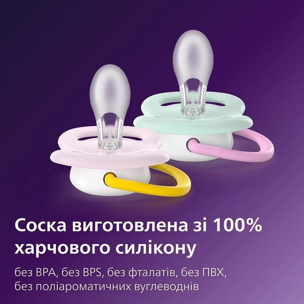 Фото Пустышка PHILIPS AVENT Ultra Air 0-6 мес. 2 шт. (SCF080/24)