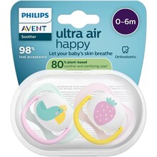 Пустышка PHILIPS AVENT Ultra Air 0-6 мес. 2 шт. (SCF080/24)