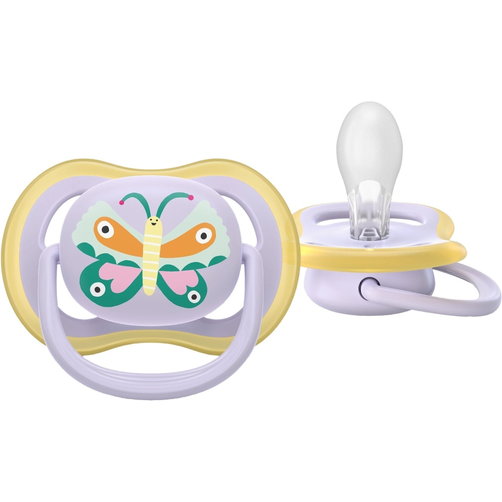 Пустышка PHILIPS AVENT Ultra Air 0-6 мес. 2 шт. (SCF087/04) Материал силикон