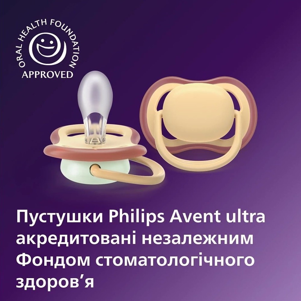 Внешний вид Пустышка PHILIPS AVENT Ultra Air Day and night 0-6 мес. 2 шт. (SCF087/09)