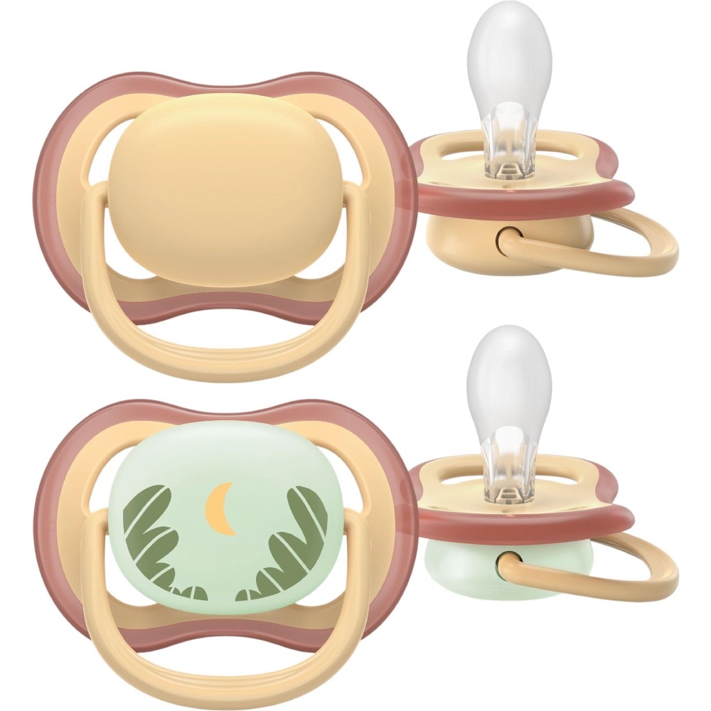 Пустышка PHILIPS AVENT Ultra Air Day and night 0-6 мес. 2 шт. (SCF087/09) Тип пустышка + контейнер
