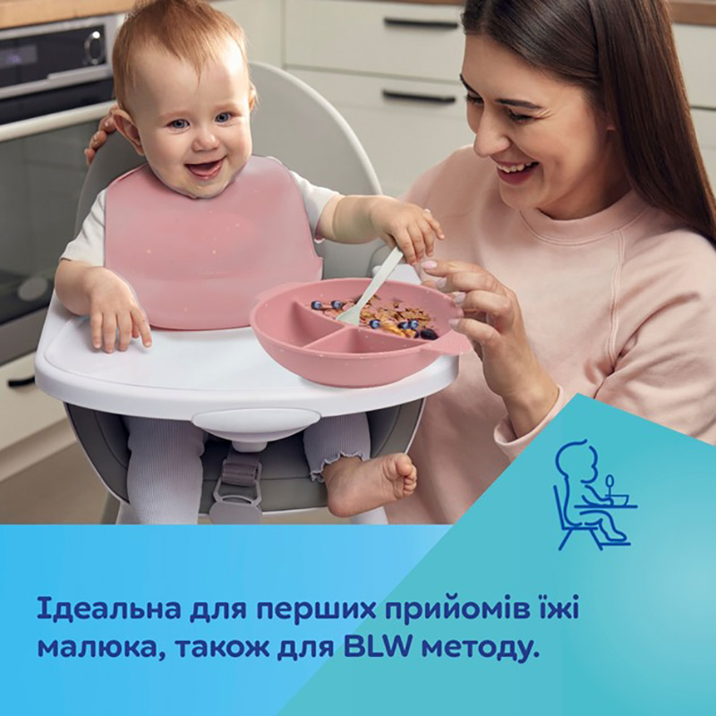 Тарелка Canpol Babies DOTS на присоске с секциями 360 мл Pink (51/403_pin) Цвет розовый