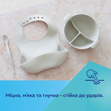 Тарілка Canpol Babies DOTS на присосці із секціями 360 мл Grey (51/403_grey)