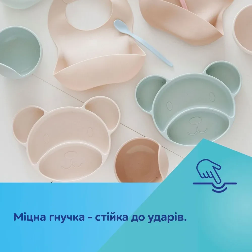 Покупка Тарелка силиконовая CANPOL BABIES Мишка Turquoise (51/401_tur)