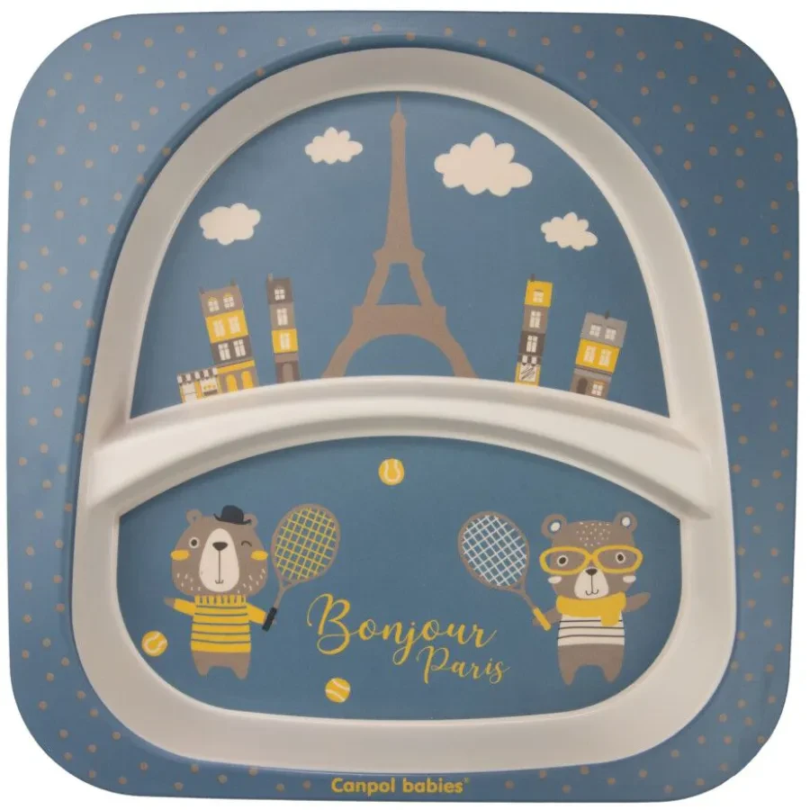 Набор посуды CANPOL BABIES 5 элементов BONJOUR PARIS Blue (9/227_blu) Вид наборы