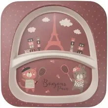 Набір посуду CANPOL BABIES 5 елементів BONJOUR PARIS Red (9/227_red)