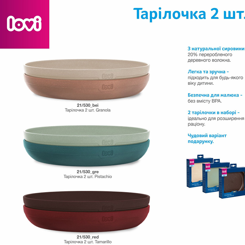 Заказать Набор тарелок LOVI Tamarillo Bordo 2 шт (21/530_red)