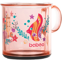 Чашка  BABOO Sea Life антискользящая 170 мл 12+ pink (8-140)