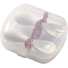 Набір столових приладів BABYONO Pink (969/01)
