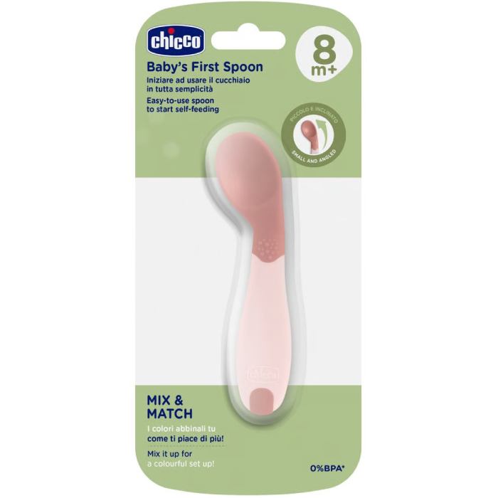 Ложка CHICCO First Spoon 8м+ Pink (16100.15) Колір рожевий