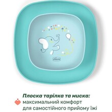 Набір дитячого посуду CHICCO Set Pappa 12 м+ Light Blue (16201.25)