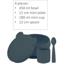 Набір для годування MinikOiOi BLW Set I Deep Blue 4 предмети (101070060)