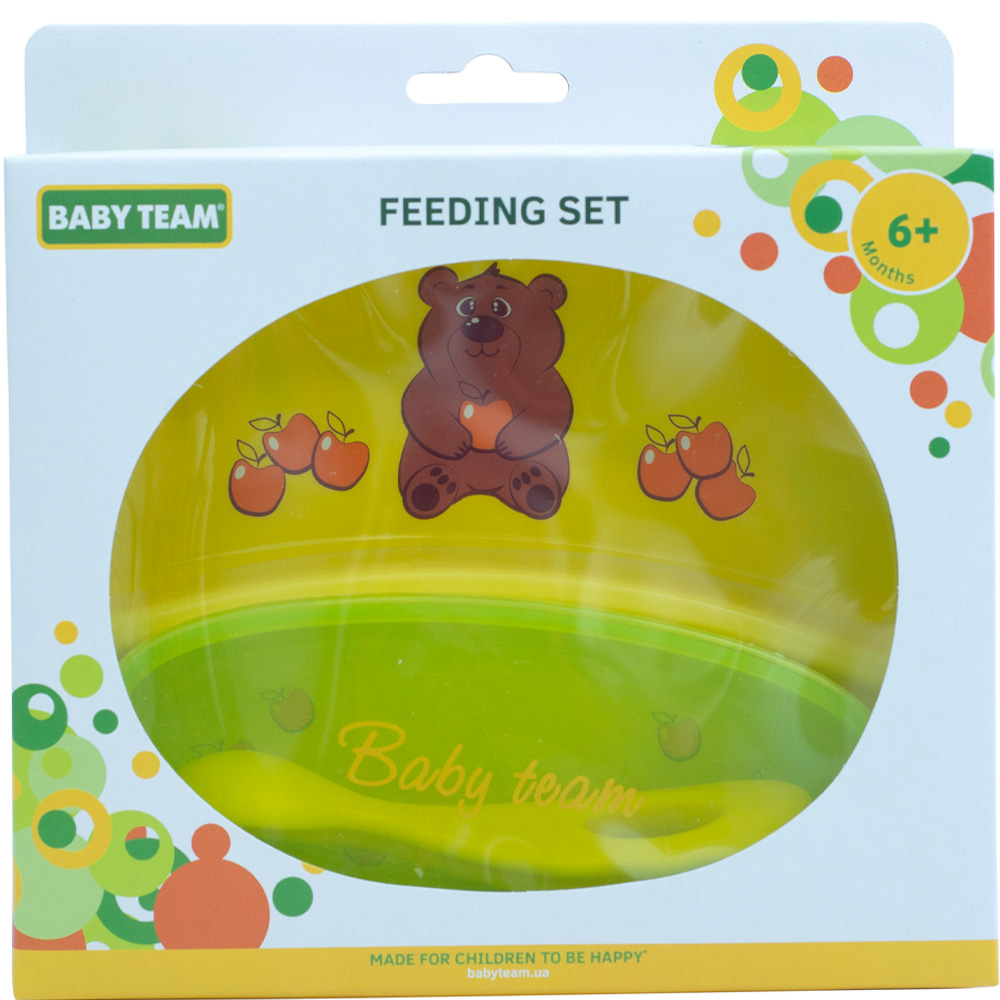 Набір для годування BABY TEAM 6020 6+ Green Матеріал поліпропілен