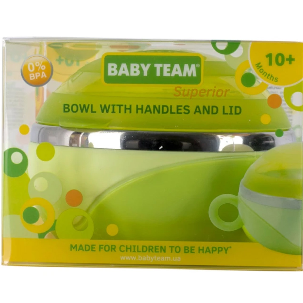 Тарілка BABY TEAM 10+ 240 мл Green Колір зелений