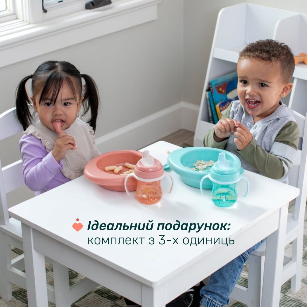 Фото Набор детской посуды CHICCO Set Prima Pappa 6м+ Рожевий (16200.15)