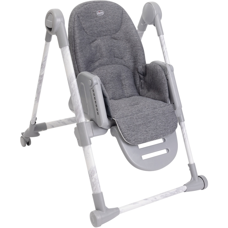 Стульчик для кормления CHICCO Polly Armonia Dark Gray (87140.43) Особенности  3 конфигурации: шезлонг - с рождения, стульчик для кормления - с 6 месяцев, первый стульчик - от 3 лет; складные подлокотники