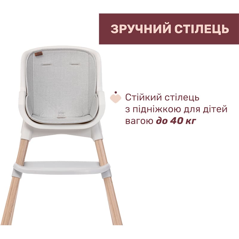Стульчик для кормления CHICCO Polly Zest Plus Light Gray (87152.80) Тип трансформер