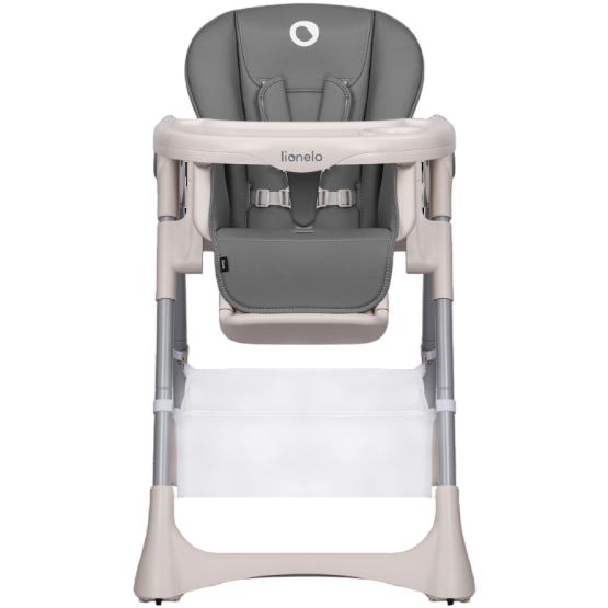 Стульчик для кормления LIONELO ZANNA GREY STONE (LO-ZANNA GREY STONE) Особенности  имеет полуавтоматическую систему складывания — просто отпустите замок, и он готов к использованию