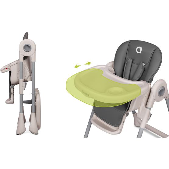 Стульчик для кормления LIONELO ZANNA GREY STONE (LO-ZANNA GREY STONE) Материал полиэстер