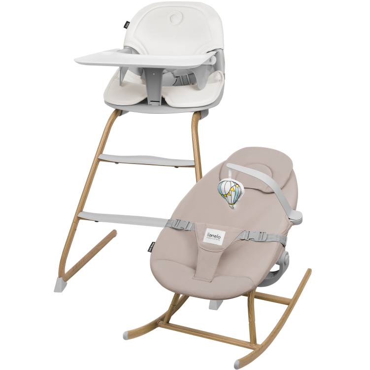 Стульчик для кормления LIONELO DALIA SET GREY STONE NATURAL (LO-DALIA SET GREY STONE NATURAL)